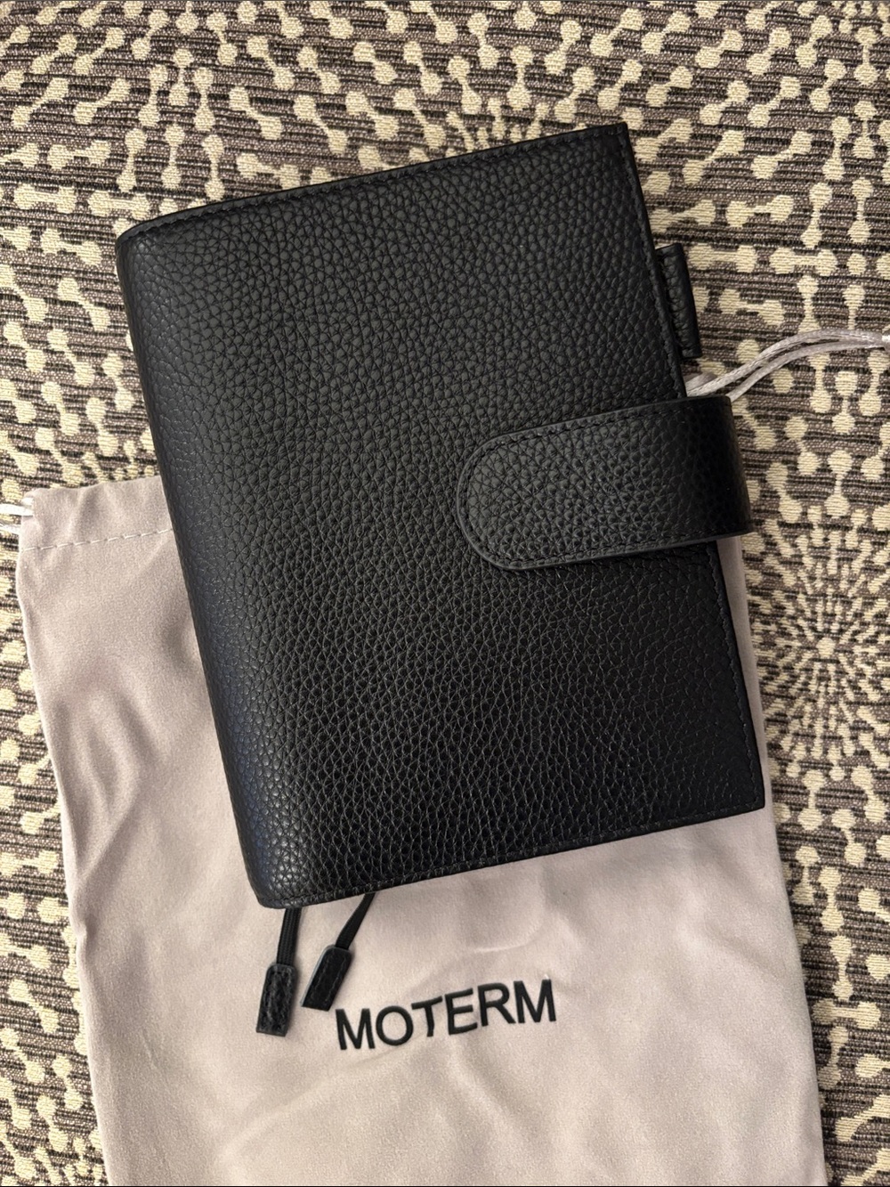 Moterm A6 Black Leather Cover for Notebooks Hobonichi Stalogy Midori Planners